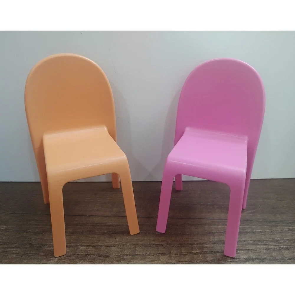 Barbie Dream House Pink Orange Chair Replacement Lot Of 2 Mattel